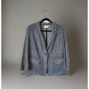 Chico’s Eyelet Blazer Jacket – Size 0 – Blue & White Lightweight Jacket